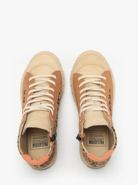 Sneakers Uit Leder Palladium Bruin women 74320234 ander zicht 3